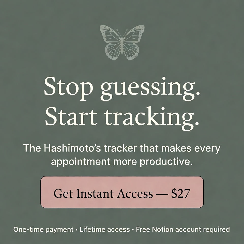 Hashimoto's Thyroid Tracker | Food, Mood & Symptom Journal (Notion Template)